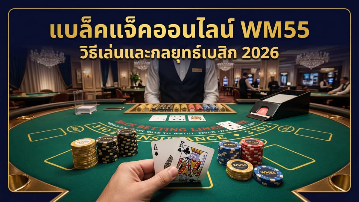 แบล็คแจ็คออนไลน์ WM55 วิธีเล่นและกลยุทธ์เบสิก