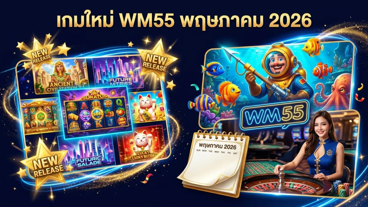 เกมใหม่บน WM55 เดือนพฤษภาคม 2026 สล็อต คาสิโน ยิงปลา
