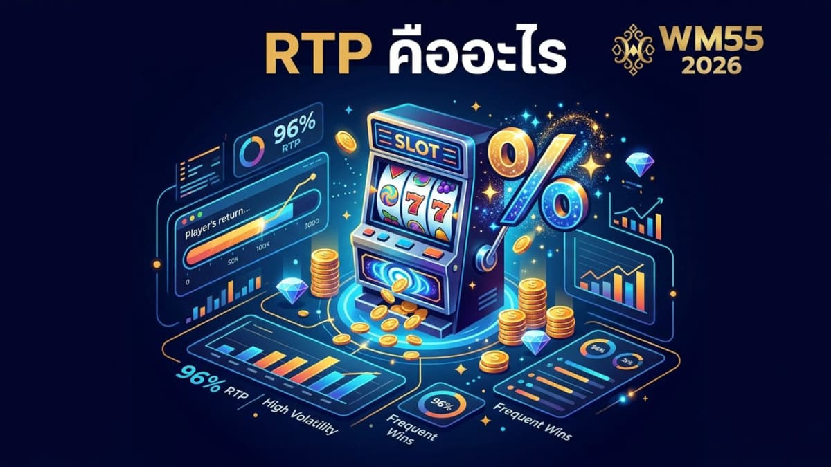 RTP คืออะไร ทำไมต้องดู % ก่อนเล่นสล็อต WM55